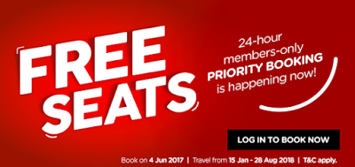 AirAsia Free Seats 2018 Promo
