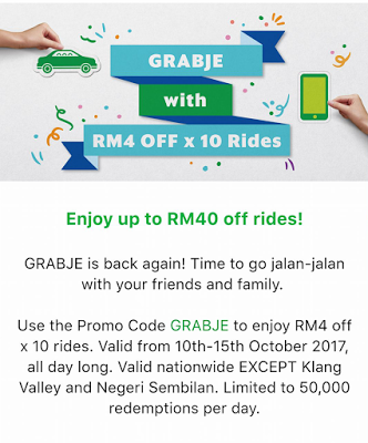 Grab Promo Code Malaysia October