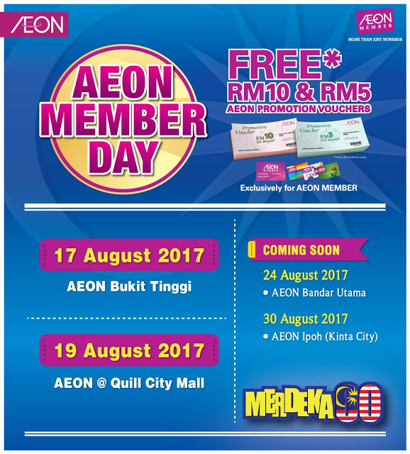 AEON Member Day Cardholder Free Cash Voucher Discount Promo