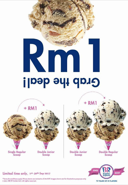 Baskin-Robbins Ice Cream Scoop RM1 Deal