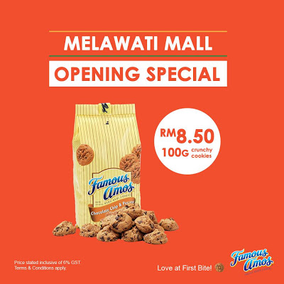 Famous Amos Malaysia Opening Special Discount Offer Promo