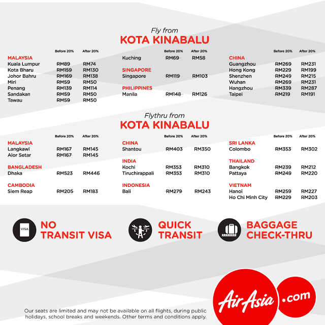 AirAsia Flight Ticket Discount Promo MATTA Fair Kota Kinabalu
