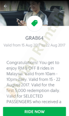 Grab Promo Code Malaysia Free Rides