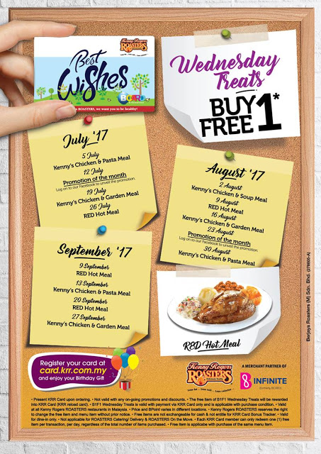 Kenny Rogers ROASTERS Malaysia KRR Buy 1 Free 1 Wednesday Treats
