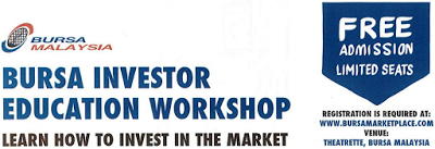 Free Investment Talk Bursa Malaysia Investor Education Workshop