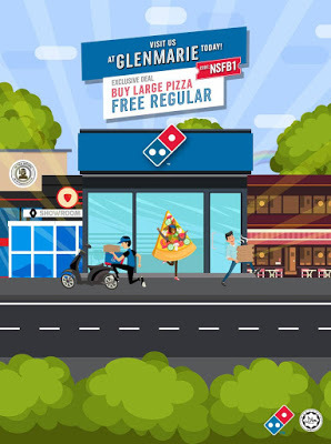 Domino's Pizza Buy Large Pizza Free Regular @ Temasya 