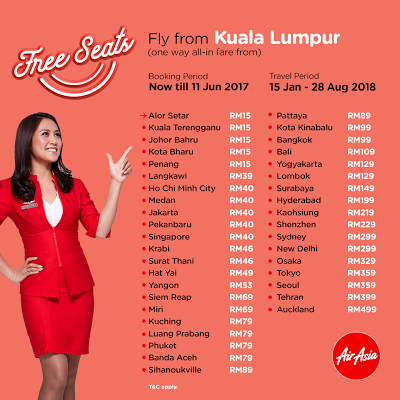 AirAsia Free Seats 2018 Promotion