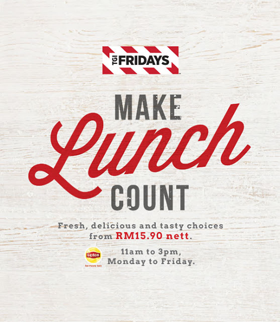 TGI Fridays Malaysia Make Lunch Count Menu Discount Offer Weekday Promotion