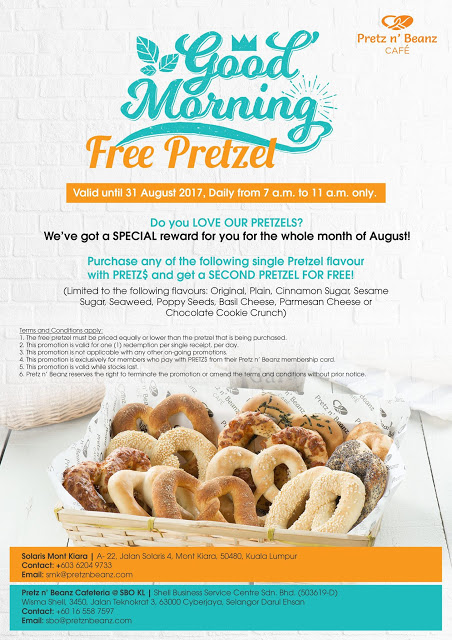 Pretz n' Beanz Malaysia Free Pretzel Promo