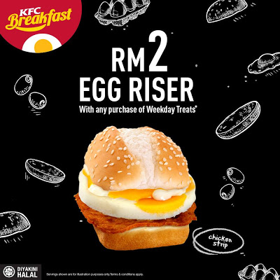 KFC Breakfast Weekday Treats RM2 Egg Riser