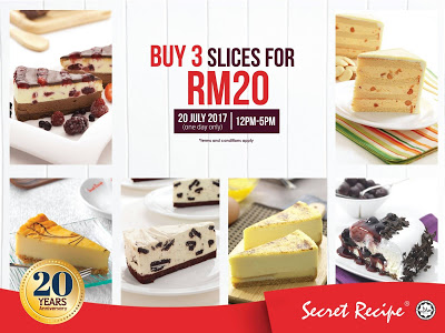 3 Slices Of Secret Recipe Cake For Rm20 Regular Range 12pm 5pm 20 July 2017 Harga Runtuh Durian Runtuh