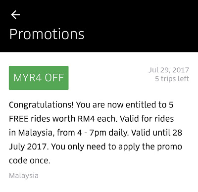 Uber Promo Code Malaysia Discount Free Ride Offer