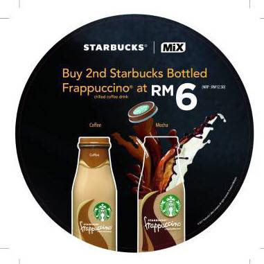 Second Starbucks Bottled Frappuccino RM6 Discount Promo