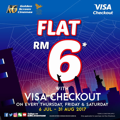 GSC Cinema Movie Ticket RM6 Flat Rate Visa Checkout Promo