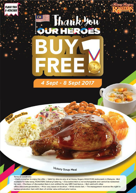 Kenny Rogers ROASTERS Malaysia Buy 1 Free 1 Victory Soup Meal Promo