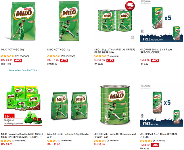 Lazada Nestle Milo Activ-Go Soft Pack Discount Promo