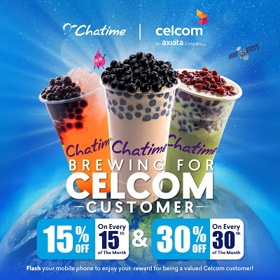 Chatime Malaysia Celcom Customer Discount Offer Promo