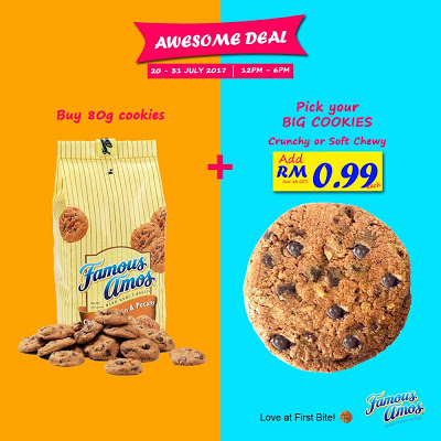 Famous Amos Malaysia Awesome Deal RM0.99 Big Cookies