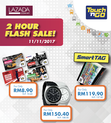 Smart Tag Touch 'n Go Card Lazada Malaysia Flash Sale Discount Offer Promo