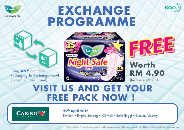 FREE Kaolaurier Night Safe 35cm Pack Exchange Programme Watsons Stores