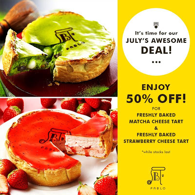 Pablo Cheesetart Malaysia Half Price Discount Offer July 2017 Promo