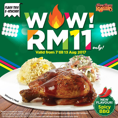 Kenny Rogers ROASTERS Malaysia Spicy BBQ Winner's Meal Discount Offer Promo