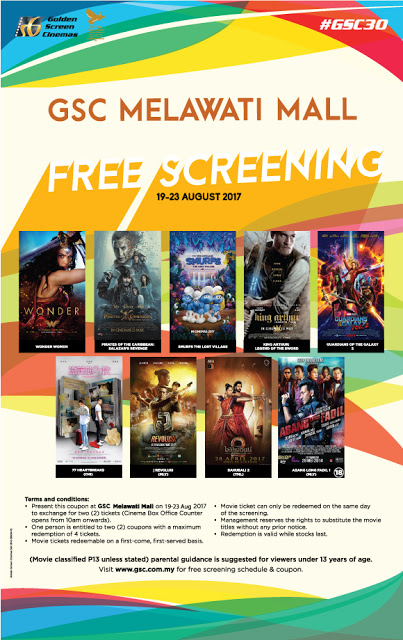 GSC Cinema Free Screening Movie Ticket Giveaway Promo