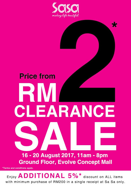 SaSa Clearance Sale Discount Offer Promo