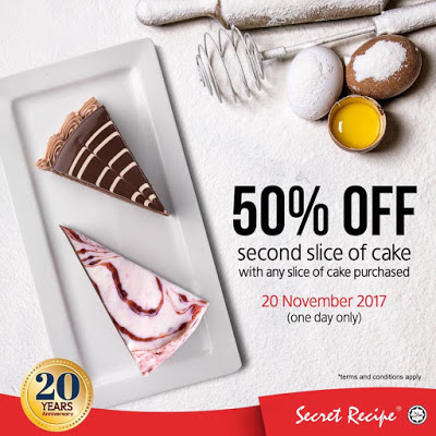 Secret Recipe Cake Half Price Promo