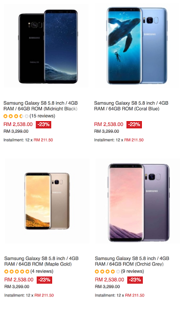 Official Warranty Samsung Galaxy S8 Malaysia Price Cheapest Latest