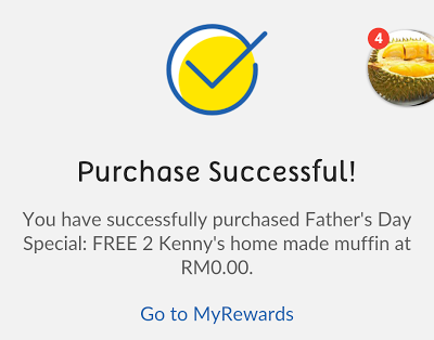 My Digi App Reward e-Voucher Free Kenny Home Made Muffins