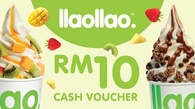 RM5 for RM10 llaollao Cash Voucher