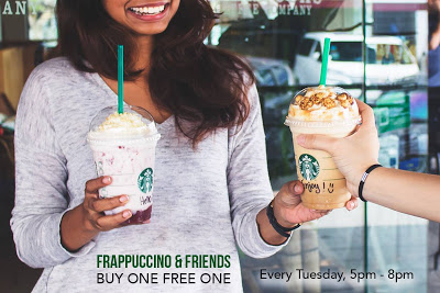 Malaysia Starbucks Summer Beverages Frappuccino Buy 1 Free 1 Promo