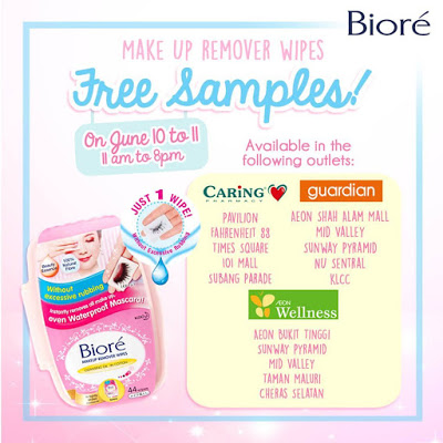 Free Biore Make Up Remover Wipes