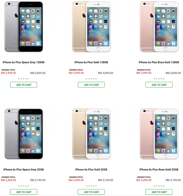 Apple iPhone 6s Plus 32GB 128GB Senheng Malaysia Price