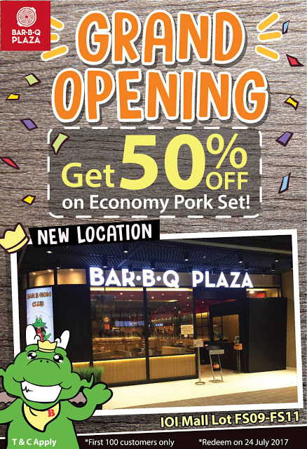 BarBQ Plaza Malaysia Economy Pork Set 50% Discount Offer Opening Promotion