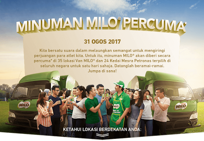 Petronas Kedai Mesra Free Nestle Milo Drink Giveaway