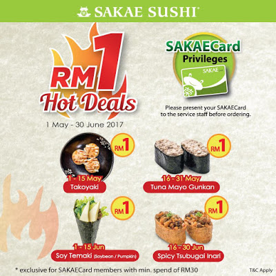 Sakae Sushi Malaysia SAKAECard Privileges RM1 Hot Deals