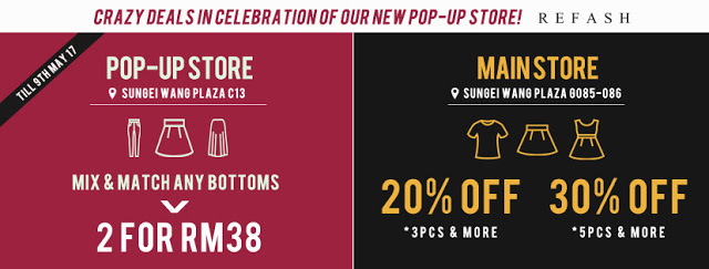 Refash Malaysia Pop-up Store Discount Promo