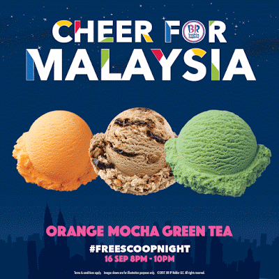Baskin Robbins Free Scoop Night Malaysia Day Promo