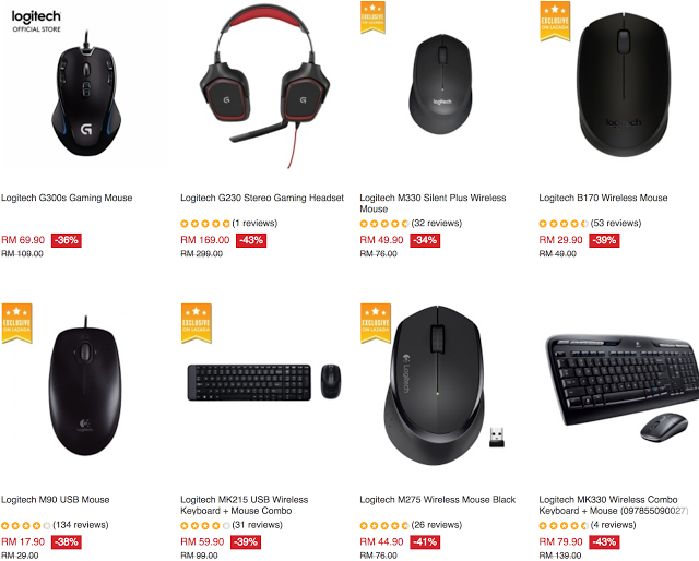 Logitech Official Store Wireless Keyboard Mouse Gaming Headset 70% Discount
