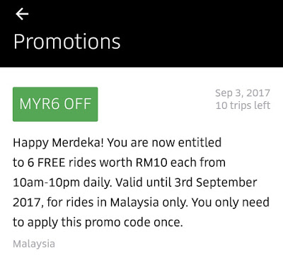 Uber Promo Code Malaysia Merdeka Discount Free Rides