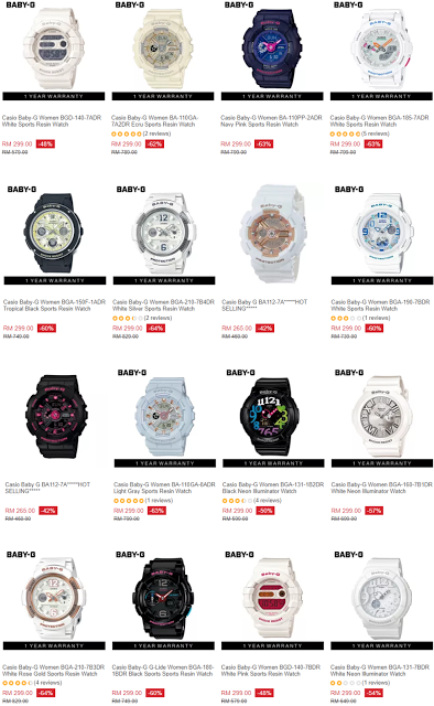 Casio Baby G Women Watch Up to 64 Discount Lazada Limited Time Opening Offer Promo Deals Harga Runtuh Durian Runtuh