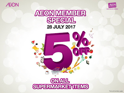 AEON Supermarket Malaysia Member Special 5% Discount All Items Promo