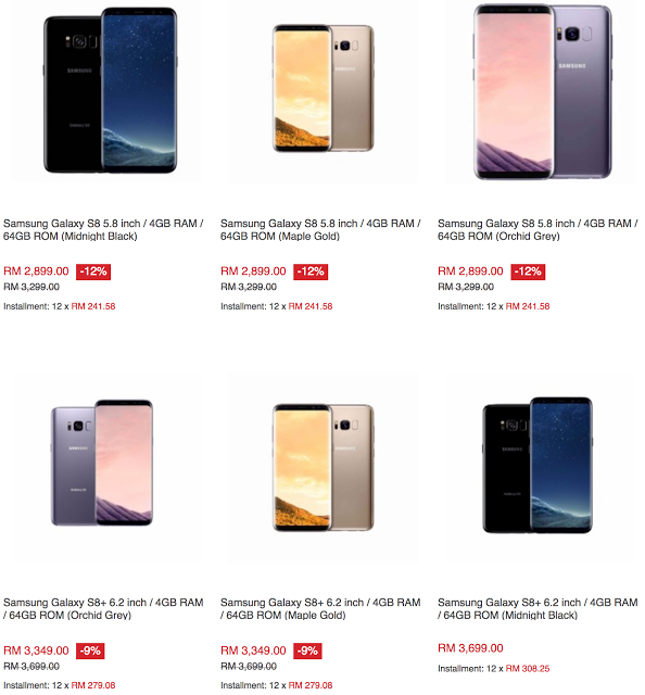 Samsung Galaxy S8 Lazada Malaysia Price Sale Discount Offer Promo