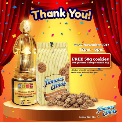 Free Famous Amos Malaysia Giveaway