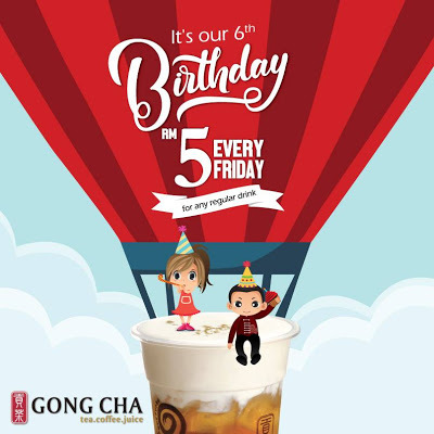 Gong Cha Malaysia Anniversary Discount Promo Friday