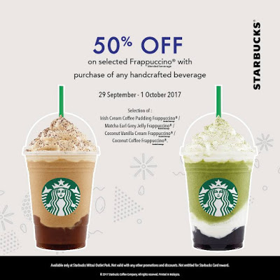 Starbucks Half Price Promo Mitsui Outlet Park KLIA Sepang