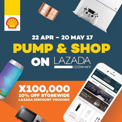 Shell Malaysia Lazada Discount Voucher Pump & Shop Promo Code