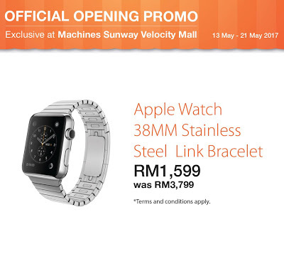Apple Watch 38MM Stainless Steel Link Bracelet Malaysia Price